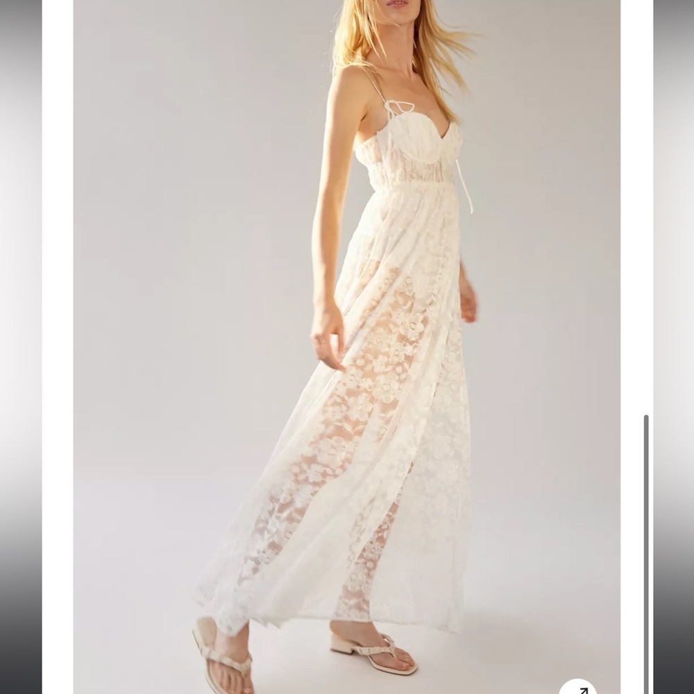 For Love & Lemons Lorena Lace Sheer Maxi Dress - Picture 5 of 5